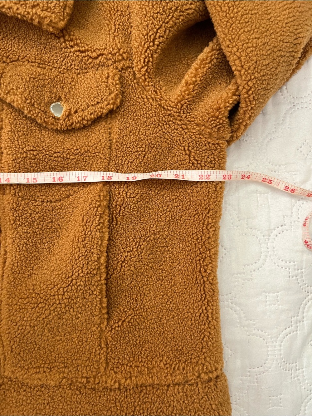 Anthropologie Avec Les Filles Sherpa Trucker Jacket Camel Brown Size L Large - Picture 5 of 13